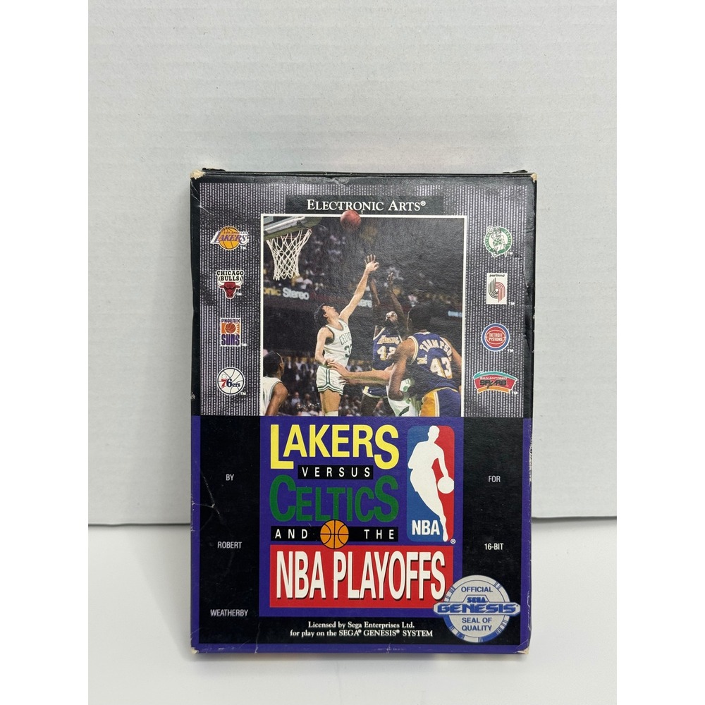 Lakers versus‎ Celtics and the NBA Playoffs Sega Genesis 1990 CIB EA Sports NBA